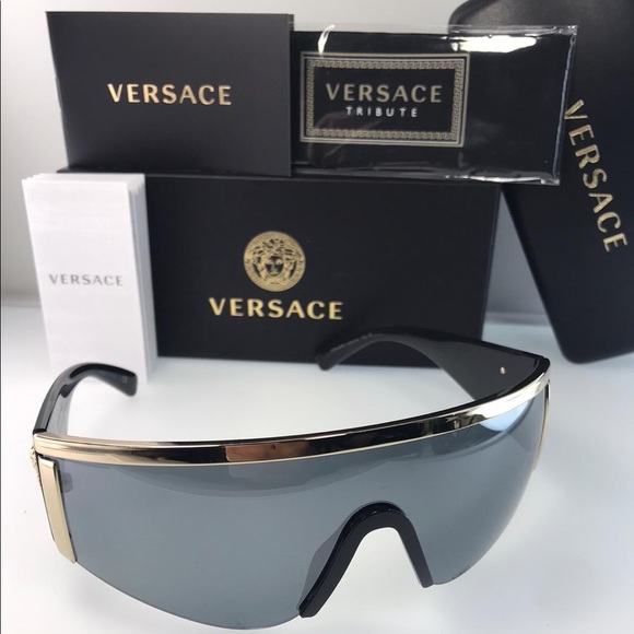 💯 - Versace New Ve2197 1252/6g Shield Mod 2197 Sunglasses - Picture 2 of 12